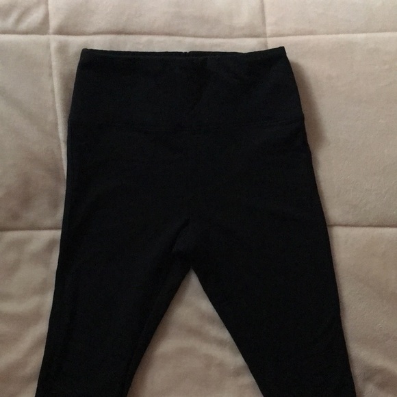High waisted black leggings with stripe - Picture 2 of 5